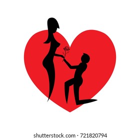 Love is a variety of different emotional and mental states. Love icon vector art.