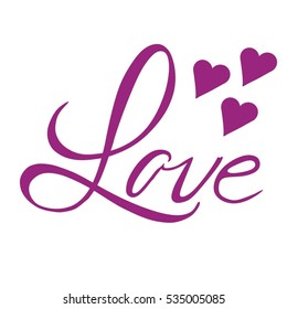 Similar Images, Stock Photos & Vectors of Love word in red heart