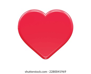 Love vector 3d rendering heart icon