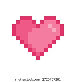 Vector de amor con estilo de diseño de 8 bits. Ilustración vectorial editable del amor.