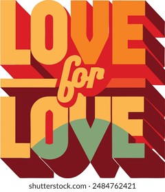 Love For Love Vector Art Illustration