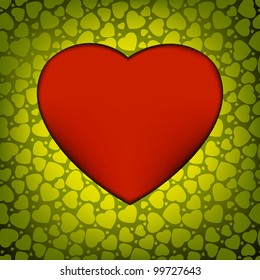 Love vector background made from green hearts. EPS 8 vector file included
