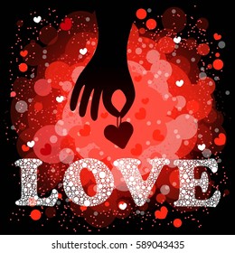 Love vector background . Love and Valentine's Day concept.