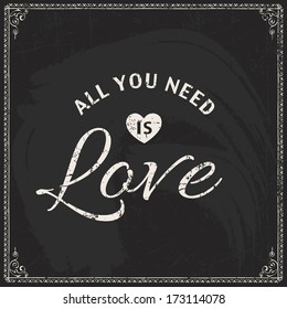 love vector chalkboard heart stripes fonts letter chalk happy valentine's day typographical vector holiday card blackboard grunge background ideal for various user design love vector chalkboard heart