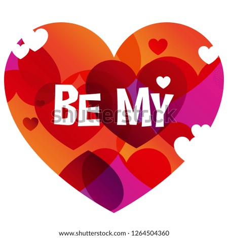 Love vector colorful square card with white backdrop