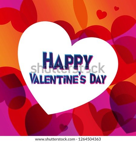 Love vector colorful square card with lettering