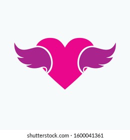 Love vector design heart icon symbol and logo template
