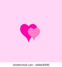 love vector design in pink, isolated pink background.