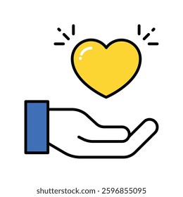 Love vector filled outline icon. EPS 10 file