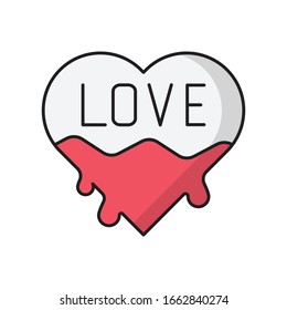 love vector flat color icon 