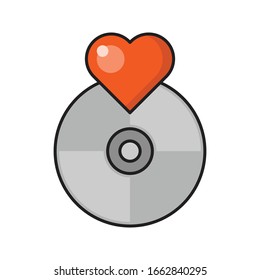 love vector flat color icon 