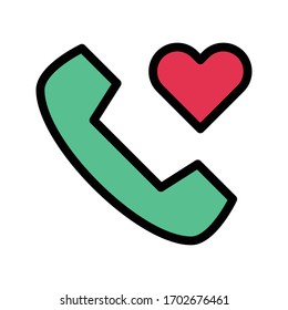 love vector flat color icon 