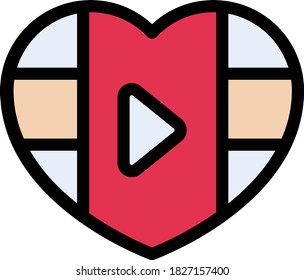 love vector flat color icon 