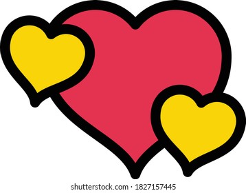love vector flat color icon 