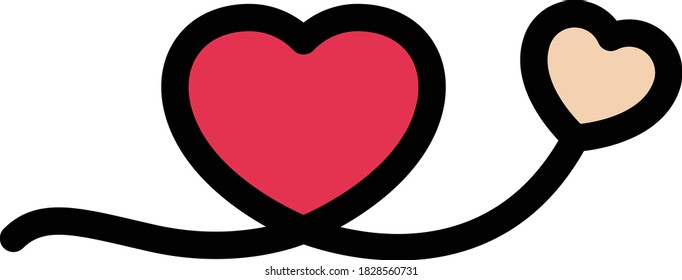 love vector flat color icon 