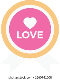 love vector flat colour icon