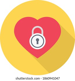 love vector flat colour icon