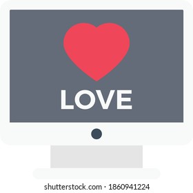 icono de color plano del vector de amor