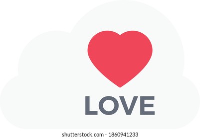 love vector flat colour icon