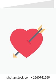 icono de color plano del vector de amor