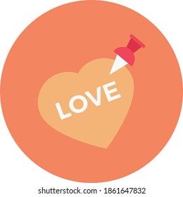 icono de color plano del vector de amor
