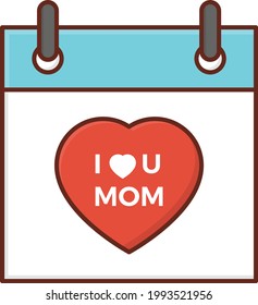love vector flat colour icon