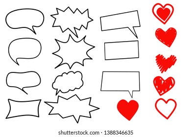 Love vector frame text illustration