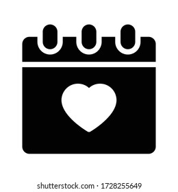 love vector glyph flat icon 