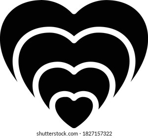 love vector glyph flat icon 