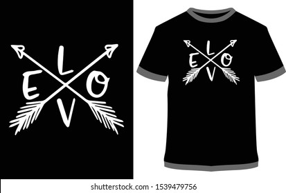 Love - Vector graphic, typographic poster, vintage, label, badge, logo, icon or t-shirt