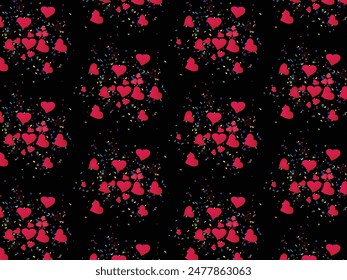 Love vector hand drawn heart pattern collection.