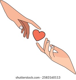 love vector hand sign with romance theme