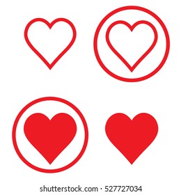 Love vector heart shape symbol design. Love sing icon