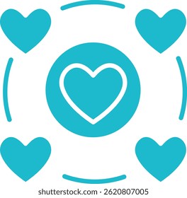 Ícone do vetor de amor. Pode ser usado para impressão, aplicativos móveis e da Web.