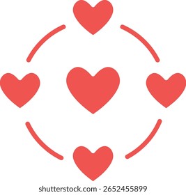 Ícone do vetor de amor. Pode ser usado para impressão, aplicativos móveis e da Web.