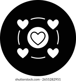 Ícone do vetor de amor. Pode ser usado para impressão, aplicativos móveis e da Web.