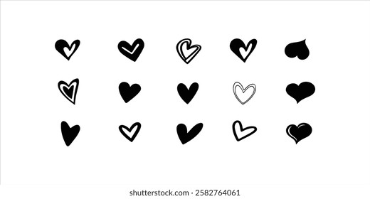 love vector icon hand drawn illustration on white background.