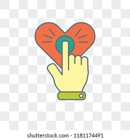 Love vector icon isolated on transparent background, Love logo concept