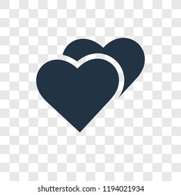 Love vector icon isolated on transparent background, Love transparency logo concept