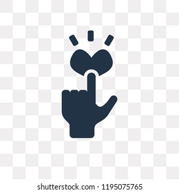Love vector icon isolated on transparent background, Love transparency concept can be used web and mobile