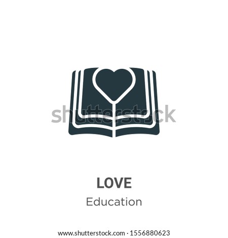 Love vector icon on white background. Flat vector love icon symbol sign from modern literature collection for mobile concept and web apps design.