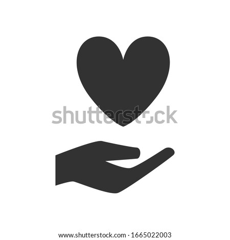 Love vector icon on white background.