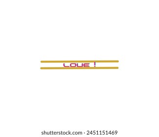 Love vector icon text design isolated in white background