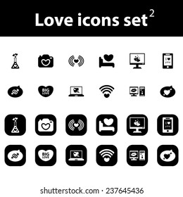 Love vector icons set
