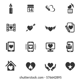 love vector icons for user interface design