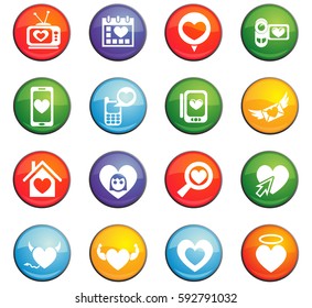 love vector icons for user interface design