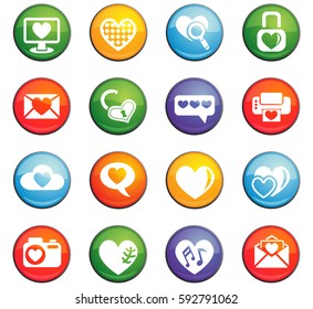 love vector icons for user interface design