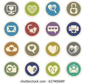 love vector icons for user interface design