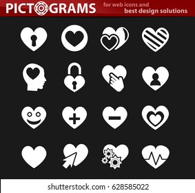 love vector icons for user interface design