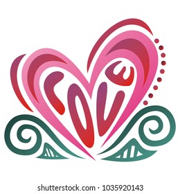 Love. Vector illustration.